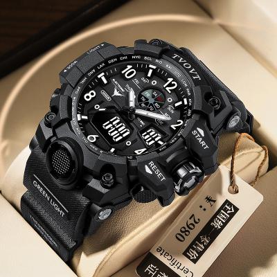 China Alarm Customize Logo Japan MOVT 5ATM 8803 Waterproof Men's Analogue Sport Military Digital Watches for sale