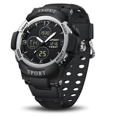 China Wholesale Alarm OEM Logo Sports Watch Waterproof Men 8805 Japan Analoj Digital Four Time Zone Men's Watch for sale