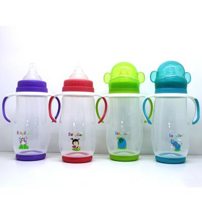 China PP guaranteed suitable wholesale quality price PP+silicone silicone baby feeder bottle for sale