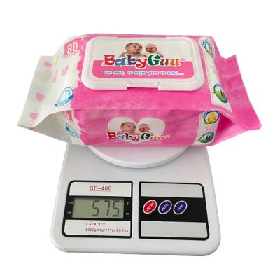 China 80draws Wholesale Customized Good Quality Pink 80 Draws Wet Paper Towels For Baby for sale