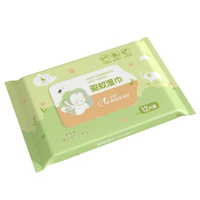 China 12draws Top Sale Guaranteed Quality 12draws Spunlace Mosquito Repellent Wet Towel for sale