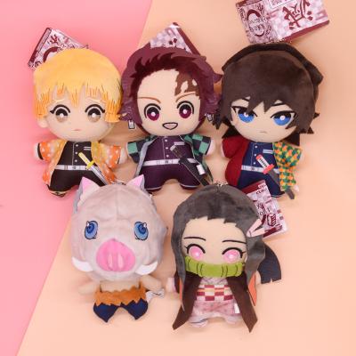 China Cute Demon Slayer Plush Cartoon Dolls Demon Slayer Fasion Chibi Plush Anime Key Chain Dolls for sale