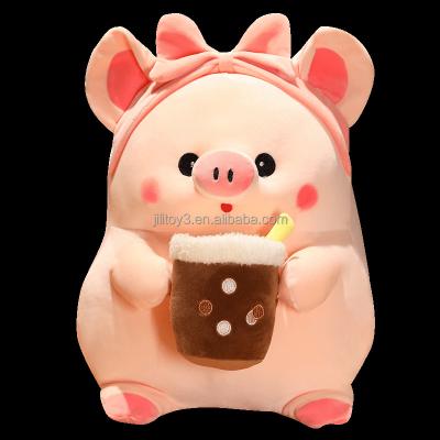 China Kids Soft Stuffed Plush Wholesale Soft Stuffed Pig Toys Soft Plush Pig Toys Plush Toy Fixing Animals Kawaii Tea Fasion Bubble Porcelain Pig Plush Toys for sale