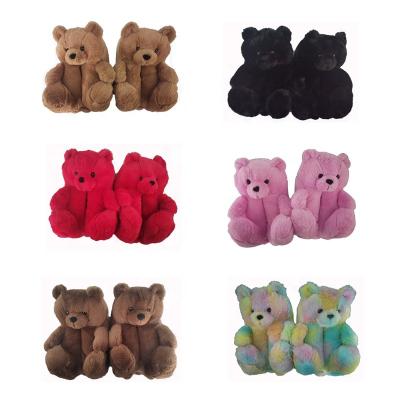 China Fashion Trend in Current Hot Sale Teddy Bear Slippers Teddy Bear House Slipper Women Teddy Bears Slippers for Valentine's Day for sale