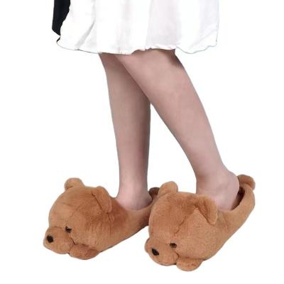 China Wholesale Fashion Trend New In Current Hot Christmas Teddy Bear House Slipper Women Teddy Bears Slippers For Valentine's Day for sale