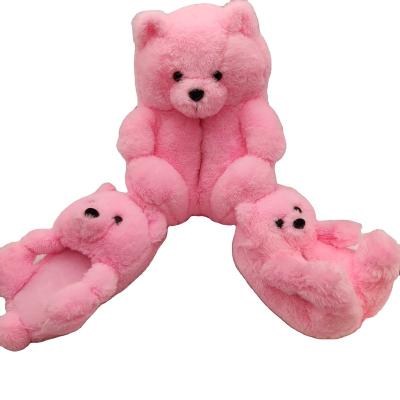 China 2021 other new design kids teddy bear slippers toddler teddy bear slippers kids teddy bear slippers for sale