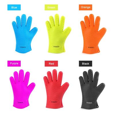 China Modern High Quality Heat Resistant Glove With Silicone Bump Microwave Oven Baking Silicone Gloves Heat-Insulated Anti-hot Gloves for sale