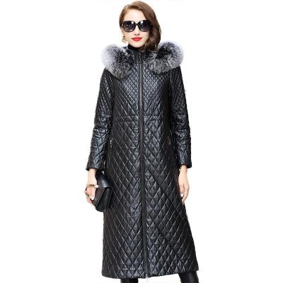 China Breathable Fox Fur Collar Sheepskin Hood Fashion Anorak Jacket Woman Jacket With Hood For Women for sale