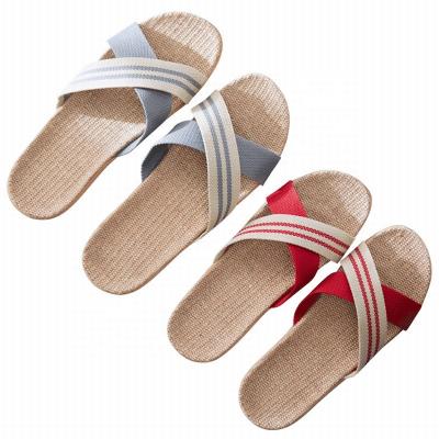 China New Design Durable Canvas Summer Popular Women's Slippers Flat Sandal Ladies Shoes Sweat-absorbent for sale