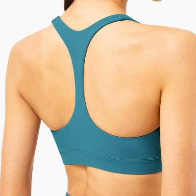 China Antibacterial Women Sports Bras With Backless Workout Yoga Tank Tops Custom High Print for sale