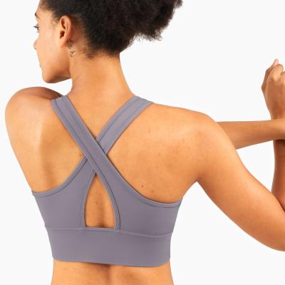 China Breathable temporary high intensity sexy culture sports bra women's yoga bra chest protection quantity top independent basketball for sale