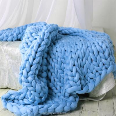 China China factory direct anti-pilling wholesale and retail low price for Chunky Acrylic Blanket Vegan Yarn hand knitted arm blanket knitting for sale