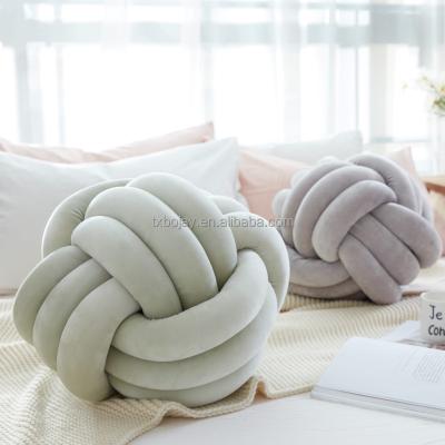 China Handmade Minimalist Knot Nursery Cushion Decorative Pillow Knot Cushion Anti-Decubitus Pillow for sale