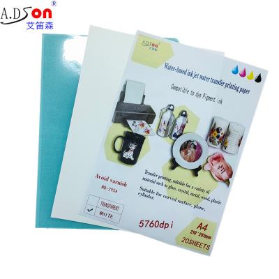 China Transfer Printing Perfect Design Free Sample Quality Water Slide Modern Design Inkjet Printing Water Transfer 295A Water Transfer Paper for sale