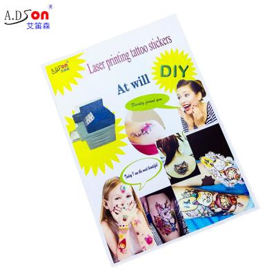 China Temporary Free Sample Hot Selling DIY PART Tattoo Sticker Body Ornament Can Print Tattoo Paper Water Transfer Printing Tattoo Paper for sale