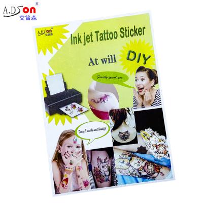 China Temporary Free Sample Hot Selling A4 Inkjet Tattoo Paper Printing Decoration Printing Tattoo Paper Stickers for sale