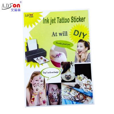 China Free Sample Temporary Factory Hot Sale DIY Inkjet Tattoo Paper Printing Decoration Printing Tattoo Stickers for sale