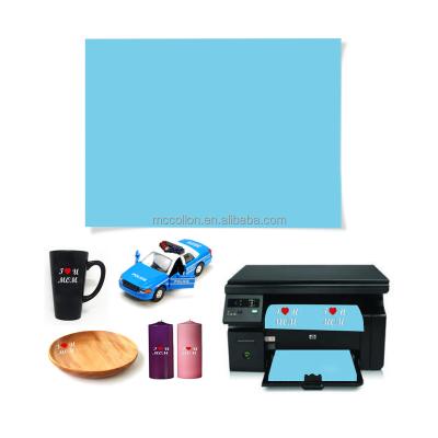 China Box 20 Cosmetic Sheets Pack Blue Laser Waterslide Decal Backing Paper To Create White Decals for sale