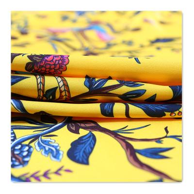 China 2021 Sales 50D Polyester Anti-static Hot Stretch Satin Chiffon Digital Printed Fabric for sale