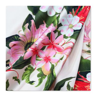 China Hot Sales Anti-Static Stretch Poly Satin Chiffon Floral Digital Printed Fabric for sale