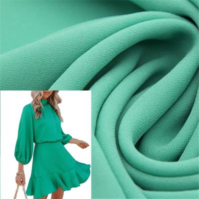 China Cheap 100% Polyester Anti-static Green Chiffon Satin Pearl Fabric for sale