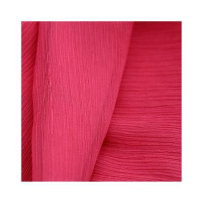 China Low Price Anti-Static Wholesale Hot Sale Crepe Chiffon Fabric Pleated Fabrics for sale