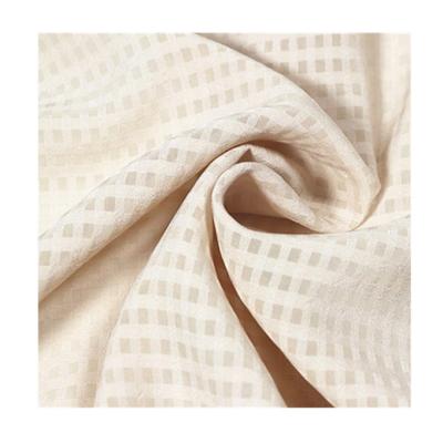 China Antistatic 100% Polyester 0.3cm Check Pattern Lurex Jacquard Chiffon Fabric for sale