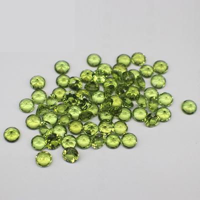 China Fire Peridot Wholesale Color Play Or Round Cut Faceted Loose Gemstones Peridot Sized Stones for sale