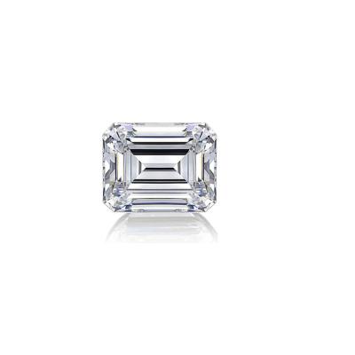 China (Lab Created) Synthetic Moissanite 3rd Party Grading Certified Emerald Cut Moissanite 1 carat for sale