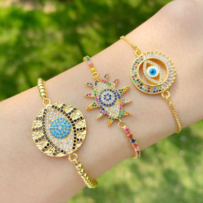 China Vintage Wholesale New Original Devil's Eye Bracelet Diamond Inlaid Accessories Fashion Personalized Bracelet for sale