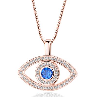 China Fashion New Trendy Evil Eyes Necklace Trendy Women's Chain Eye Evil Eyes Necklace 2022 Wholesale Evil Eye Jewelry New for sale