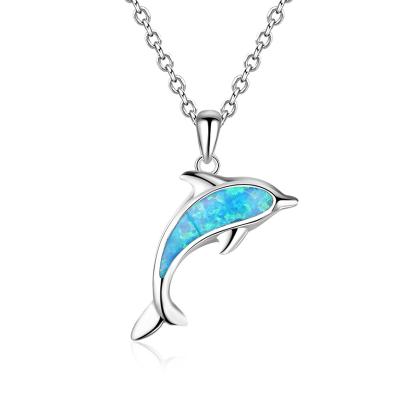 China Hiphop Factory Supply Low Price Blue Fishtail Mermaid 925 Sterling Silver Necklace Pendant for sale