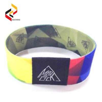 China Hot bulk order colorful RFID woven elastic wristbands for sale