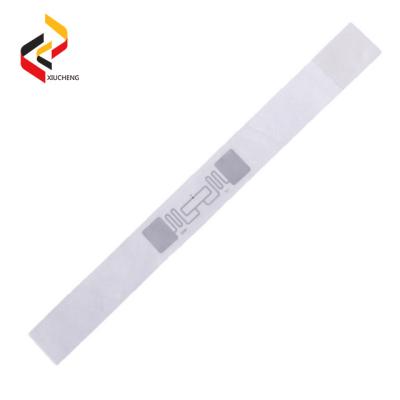 China UHF Long Range Wristbands Tags Paper Disposable 860MHz-960MHz RFID Wristband for sale