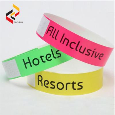 China NFC Ultralight C tyvek bracelet /NFC band/ disposable RFID paper Ultralight EV1 wristband for sale