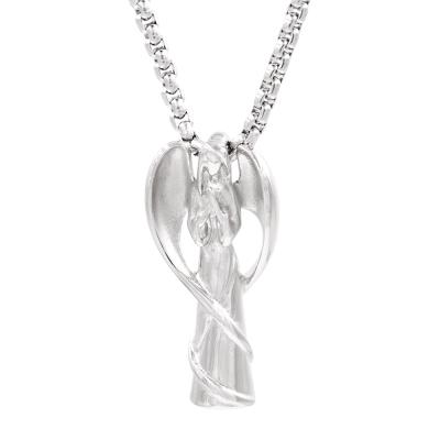 China TRENDY Religious Angel Urns Urn Cremation Jewelry Stainless Steel Series Arkhangel Necklace For Women Men Rostfritt Stal Smycken for sale