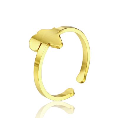 China FASHIONABLE Amazon Map Series New 18K Gold Plated Africa Map Ring Pendant For Women for sale