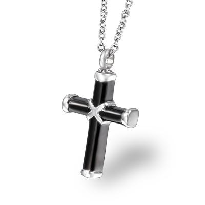 China TRENDY Memorial Urn Pet Cremation Ashes Perfume Bottle Jewelry Series Cross X Necklace for sale