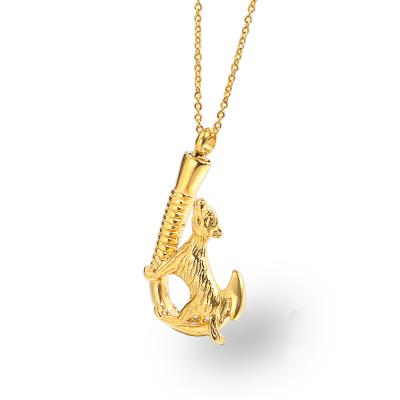 China FASHIONABLE Urn Pet Cremation Memorial Ashes Perfume Bottle Jewelry Series Fishhook Necklace for sale