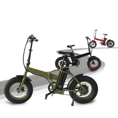 China New Design Aluminum Alloy Smart Tire Electric Folding Bike Cheap Price Electric Bicycle 16 Inch Fat for sale