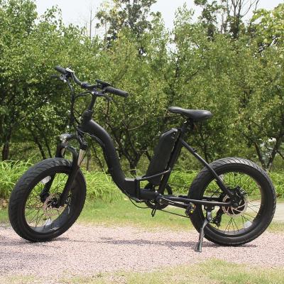 China New Arrival Aluminum Alloy Fat Tire 48v 20 Inch Foldable Electric Bike Folding Snow e Bike 500w With Disc Brake for sale