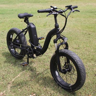 China High speed 500w aluminum alloy folding fat foldable e bike 20inch fat tire 30 kmh women electric ebike disc brake for sale