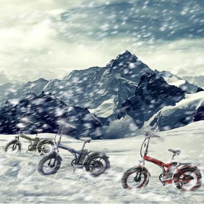 China Aluminum Alloy China Fat Tire Folding E Bike 1000w Cycle Foldable City Bicycle Snow Beach Electric Bike For Adult for sale