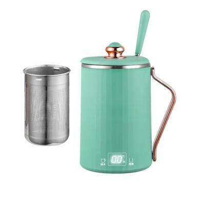 China 360 Degree Rotational Base 450ml Stainless Steel Digital Mini Electric Portable Travel Kettle With Tea Filter for sale