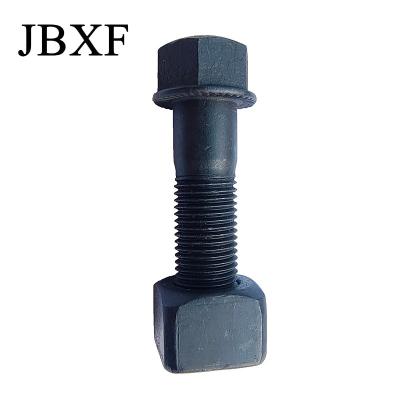 China M8-M36 Carbon Steel Track Shoe Bolt And Nut Hot Punch Cold Punch With Black Oxide Surface Treatment for sale