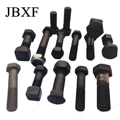 China Ex1205 6V9167 Excavator Track Shoe Bolt And Nut  Hex Head style Forging Process for sale