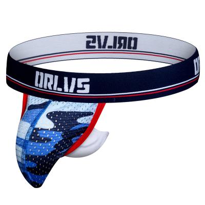 China Camouflage Antibacterial Underwear Orlvs Brand Sexy Men's Underwear Backless Thong for sale