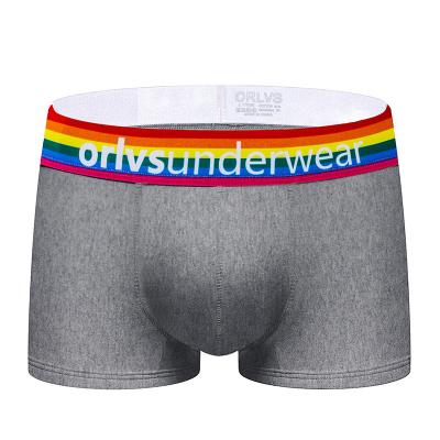 China Orlvs Brand Orlvs Brand Rainbow Antibacterial Belt Boxers Male Underwear Cotton Shorts for sale