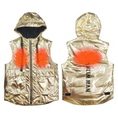 China High Quality Custom Logo Usb Waterproof Logo Winter Warm Mens Sleeveless Battery Operated Passionate Vest for sale