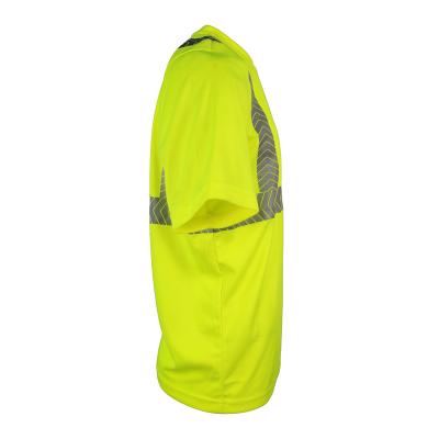 China Water Proof Factory Direct China Workerwear Waterproof Polyester Safety Fluorescent Green T-shirt for sale